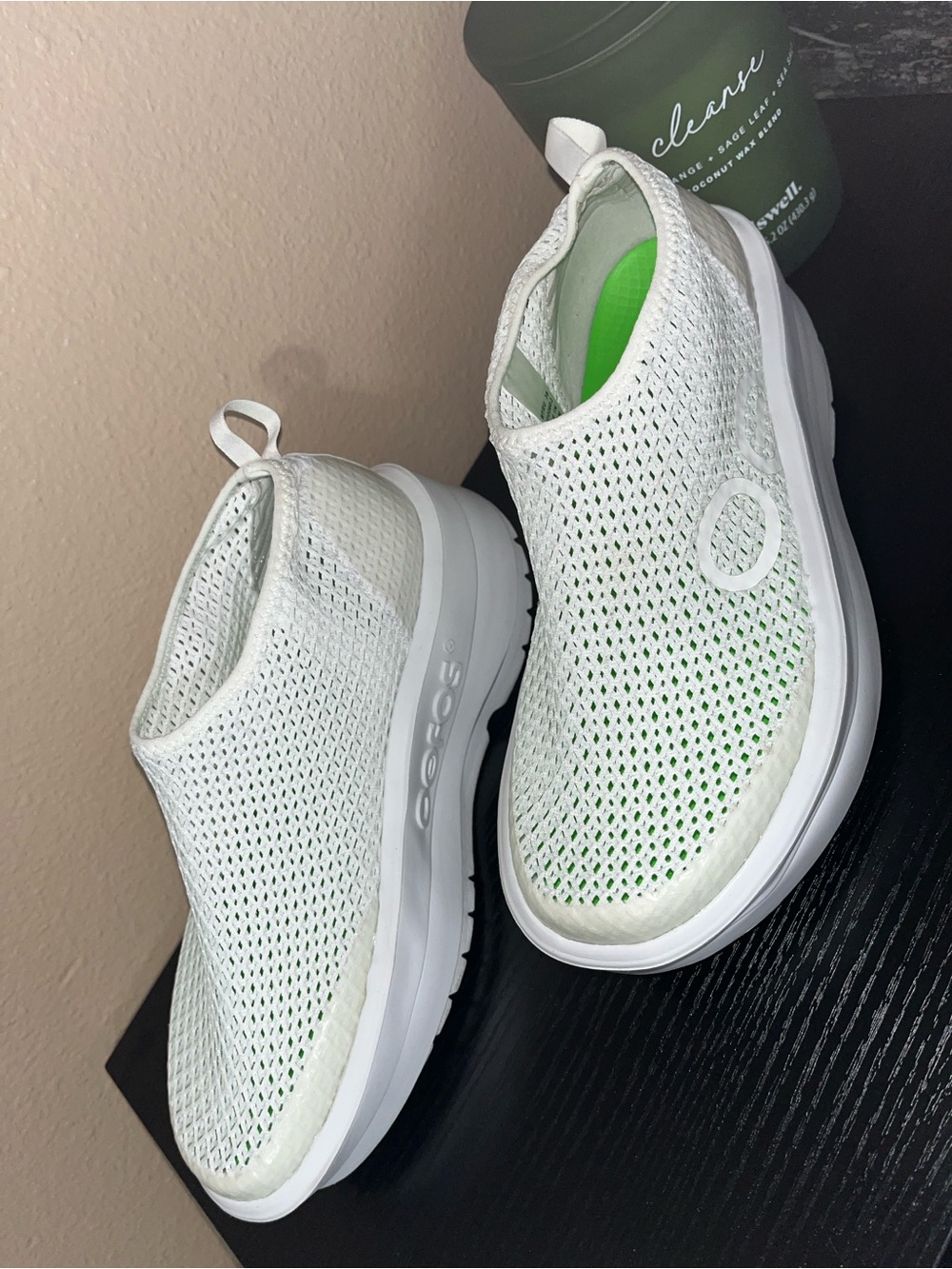 OOFOS OOriginal Slip-On Sneakers in White - Picture 7 of 9